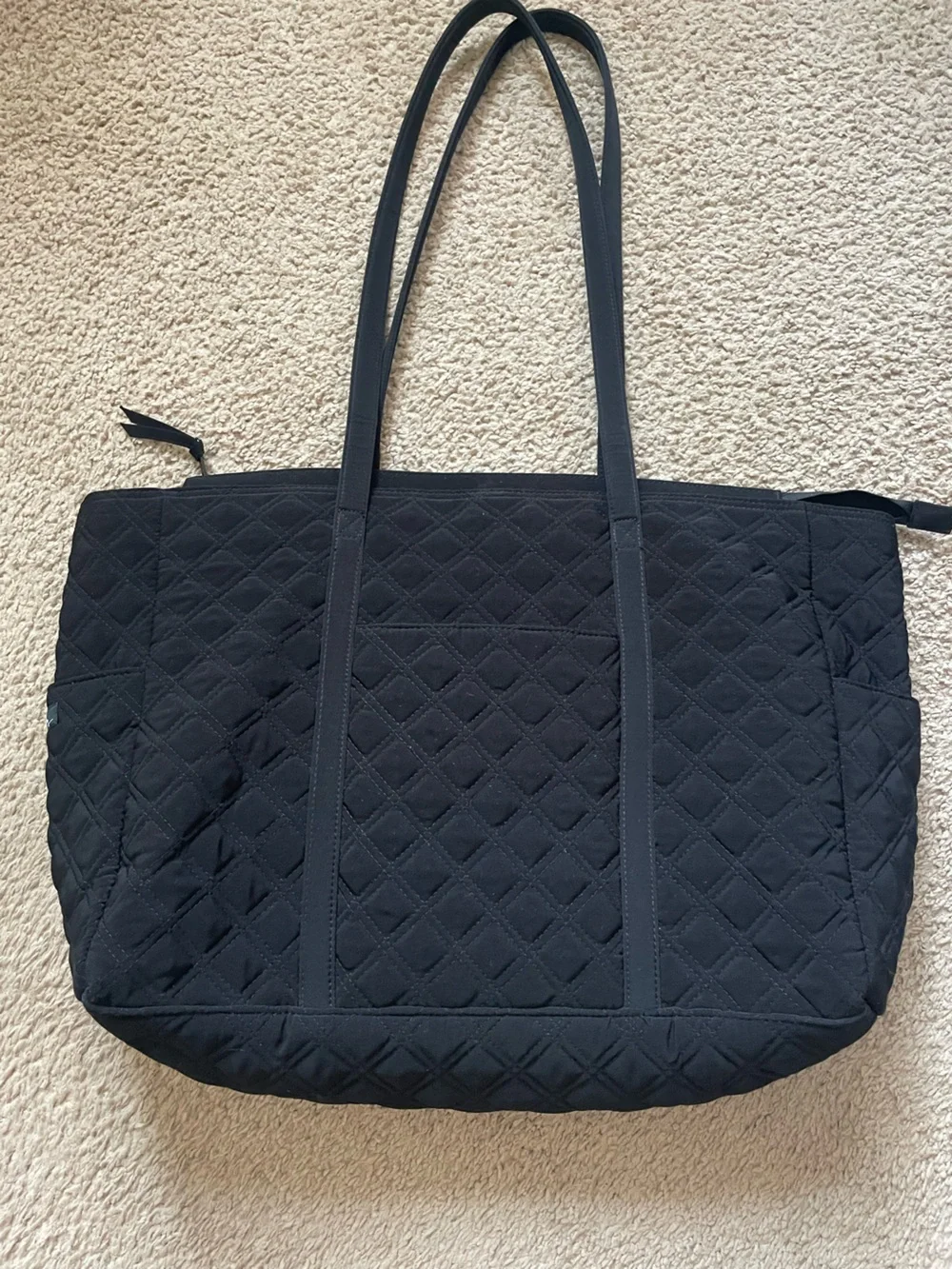 Vera Bradley Black Quilted Tote Bag - Picture 2 of 7